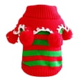thumbnail image 2 of Windfall Christmas Striped Cat Sweaters Kitty Sweater for Cats Knitwear,Small Dogs Kitten Clothes Male and Female,High Stretch,Soft,Warm, Suitable for Winter Xmas, 2 of 8