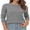 Gray, variant on QUALFORT Women’s Crew Neck Pullover Sweater, Soft Lightweight Long Sleeve Knit Top, Solid Color Casual Sweater, Mustard Yellow M