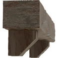 thumbnail image 4 of Ekena Millwork 6"H x 8"D x 72"W Riverwood Faux Wood Fireplace Mantel Kit with Ashford Corbels, Aged Pecan, 4 of 10