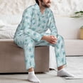 thumbnail image 7 of Salouo Sea Turtle Print Button-Front Long Sleeve Pajama Set for Men, Soft 2Pjs Men's Long Sleeve Sleepwear-Medium, 7 of 7