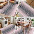 thumbnail image 6 of Area Rug 48×72in, Pink Black Gradient Waves Floor Carpet Living Room Rug, Summer Ocean Wavy Non-Slip Welcome Mat Indoor Rugs for Bedroom Dining Room, 6 of 9