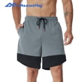 thumbnail image 3 of MANSENHUG Mens 2-in-1 Workout Shorts 3 Pack, Athletic Running Shorts with Liner & Phone Pocket, Color-Blocked Quick Dry Basketball Gym Hiking Activewear, 3 of 11