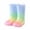 Light Blue, variant on Kids Glitter Rain Boots Rainbow Portable Toddler Girls Boys Shoes Lightweight