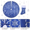 thumbnail image 7 of TEAMD 48" Christmas Tree Skirt and Socks Set Blue Xmas Tree Skirt with Silver Snowflake Sequin for Merry Christmas Party Ornaments and Holiday Decorations, 7 of 7