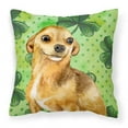 thumbnail image 1 of Carolines Treasures BB9832PW1818 Chihuahua Coussin Décoratif en Tissu St.Patricks, 1 of 2