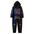 thumbnail image 4 of KHONTS Halloween Family Matching Onesies Pajamas Skeleton Printed Bodysuit Sets Hooded Jumpsuit Funny Loungewear for Adult and Kids Kids 8T, 4 of 4