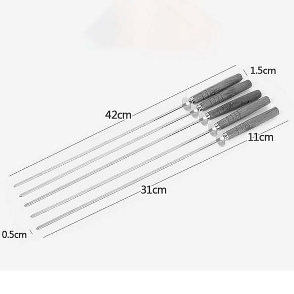 Felwors Marshmallow Roasting , Roasting Sticks with Wooden Handle 16 Inch BBQ Fork