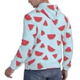 thumbnail image 3 of KLL Watermelon Print Mens Hoodie Long Sleeve Casual Pullover Hooded Sweatshirt Fashion Drawstring Hoodies with Pocket-4X-Large, 3 of 6