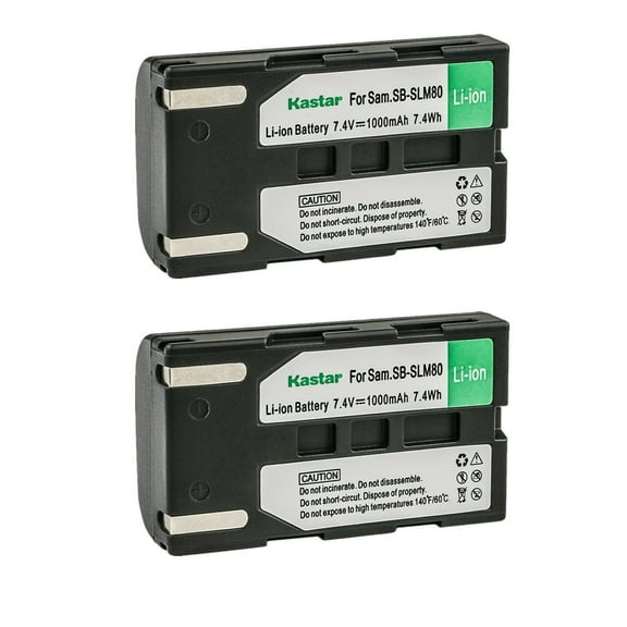 Kastar SB-LSM80 attery 2-Pack Replacement for Samsung SC-DC563, SC-DC564, SC-DC565, SC-DC575, VP-D351, VP-D352, VP-D353, VP-D354, VP-D355, VP-D361, VP-D362, VP-D363, VP-D364, VP-D365 Camera