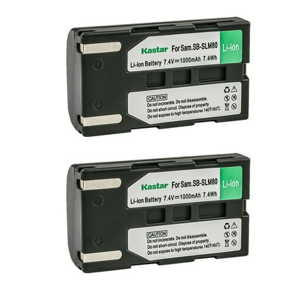 Kastar SB-LSM80 attery 2-Pack Replacement for Samsung SC-DC563 SC-DC564 SC-DC565 SC-DC575 VP-D351 VP-D352 VP-D353 VP-D354 VP-D355 VP-D361 VP-D362 VP-D363 VP-D364 VP-D365 Camera
