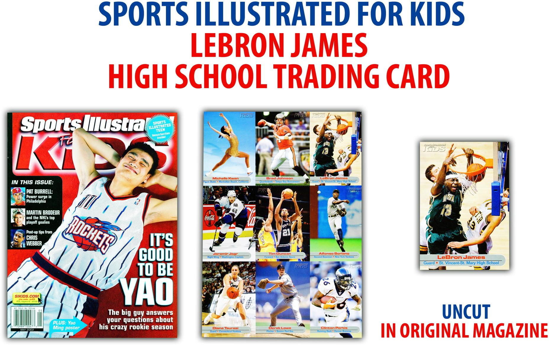 lebron james sports illustrated for kids card