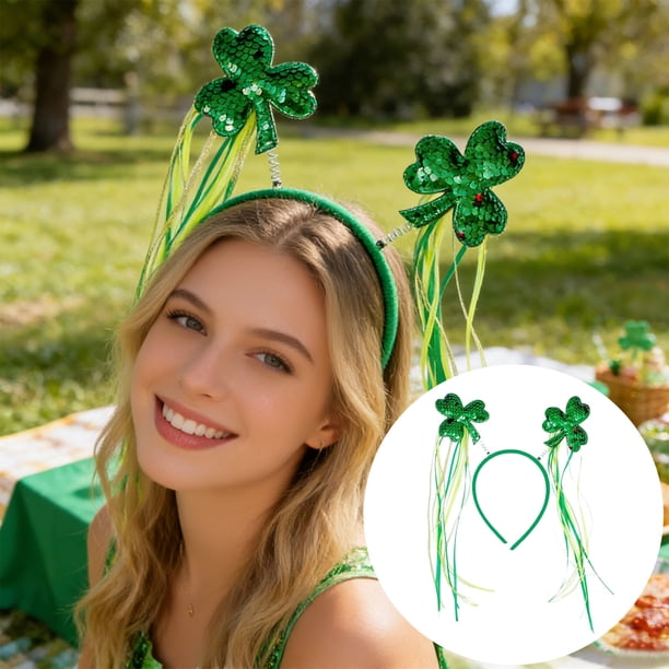 Diadema para el Día de San Patricio, festival irlandés, fiesta, carnaval verde, accesorios, artesanía decorativa