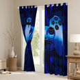 thumbnail image 3 of jejeloiu Teen Video Game Curtains Pack of 2 (42x84 Each),Blue Gamepad Curtains Blackout,3D Geometric Plaid Bedroom Curtains For Boys,Ultra Soft Home Decor, 3 of 6