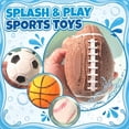 thumbnail image 7 of SugarBloom Water bouncing ball pool toys - Soft squeezable design, great for pool balls and water football for beach, summer fun for all ages, floats and bounces on water.,B, 7 of 7