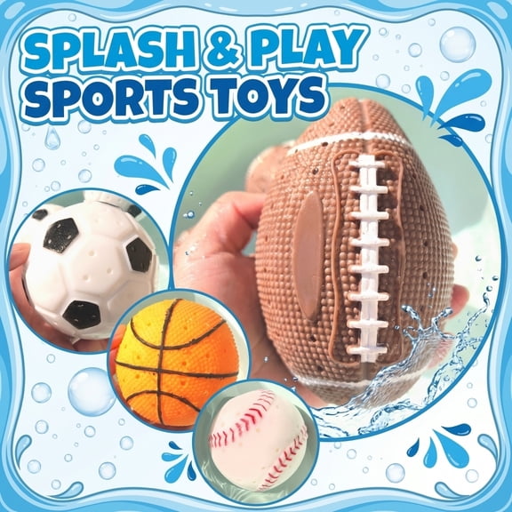 SugarBloom Pool balls squeezable skipping toy - Water bouncing ball for pool or lake, great as water football for beach, soft and safe, ideal for pool games and family fun.,A