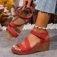thumbnail image 5 of Aihuaihua Womens Sandals Dressy Wedge Sandals Comfortable 2026 Summer Heels Open Toe Casual Shoes Spring Elegant Ladies Sandal, 5 of 8