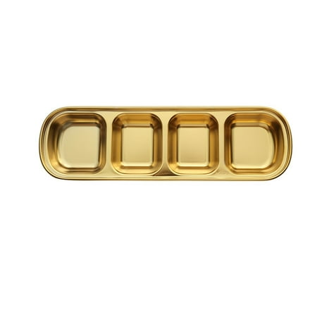 

Mortilo Dish Stainless Steel Soy Tomato Vinegar Sugar Spices Flavor Condiment Dip Bowls Korean BBQ Home Kitchen Plates