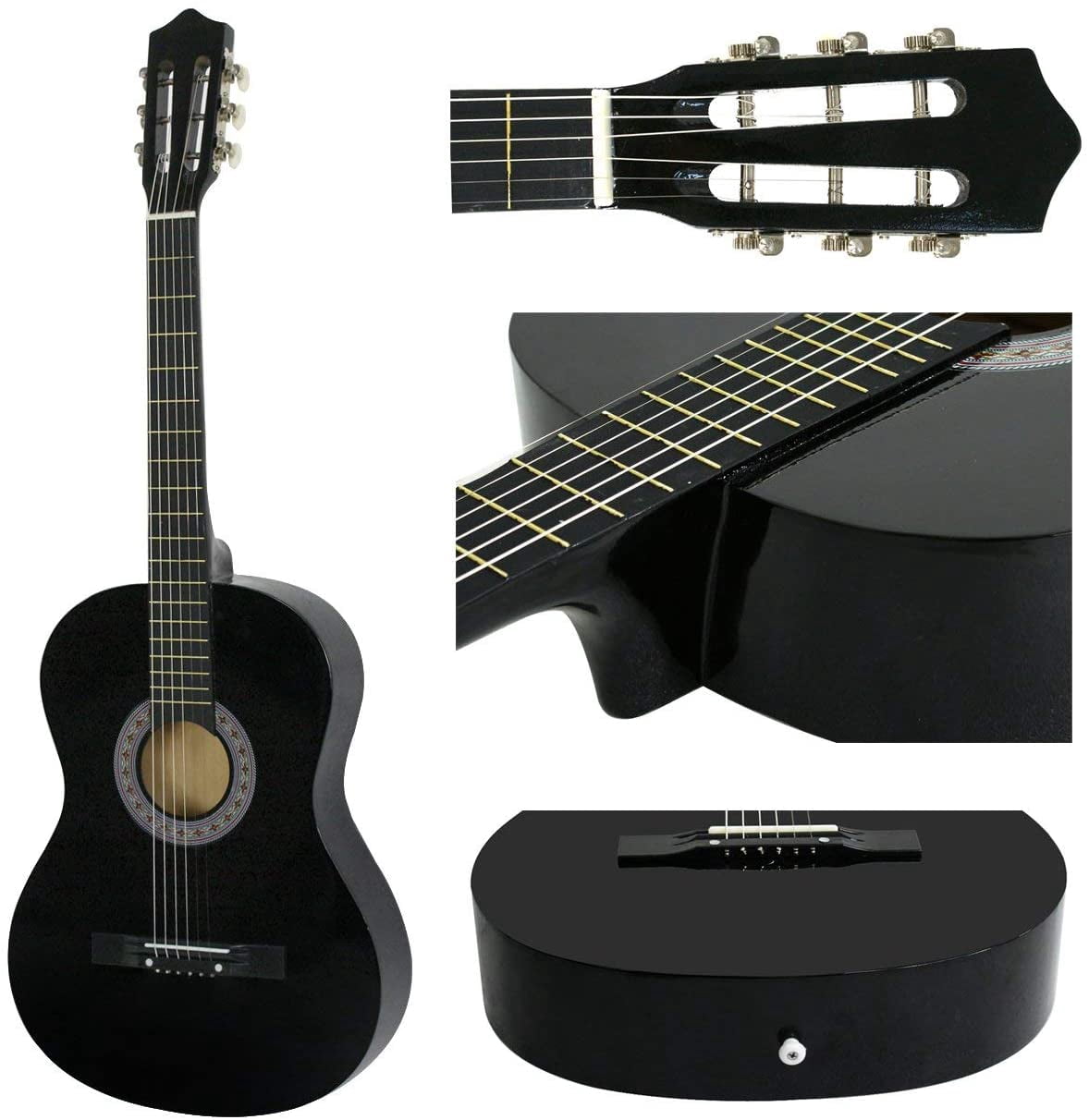 ANHXN  Acoustic Guitar w/Gig Bag Strap Pitch Pipe Extra Strings Set Pick for Kids Beginners Starter Youths Students Right-handed