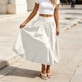 thumbnail image 4 of Bnwani Womens Skirts,Women's Skirts,Pockets,Elastic Waist,Casual,Pleated,White,M, 4 of 6