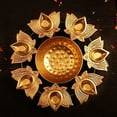 thumbnail image 4 of Diya Shape Flower Decorative Urli Bowl for Home Handcrafte Bowl for Floating 14", 4 of 4