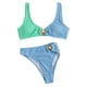 thumbnail image 2 of Traje de baño de dos piezas de moda, trajes de baño de dos piezas para mujer, trajes de baño de bloqueo de Color, trajes de baño de cintura media, grado profesional, 2 of 5