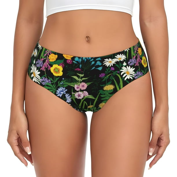 Balery Chamomile Ropa Interior de Algodón para Mujer con Dibujo – Braguitas Cómodas y Elásticas, Estilo Clásico-4X-Large