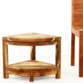 thumbnail image 2 of Strata Furniture 18x15" Traditional Wood Shower Stool/Corner Table in Natural, 2 of 5