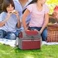thumbnail image 4 of LanSuare Double Layer Insulated Lunch Bag, Large Capacity Portable Bento for Outdoor Picnic, Work Commute, Classroom Meal Carrier, 4 of 6