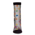 thumbnail image 2 of MeMoi Women's Starstruck Colorful Cotton Blend Sheer Anklet Socks - Womens - Female, 9-11, Black, 2 of 2