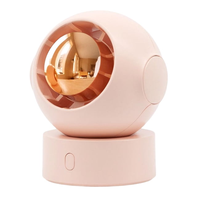 Mini ventilador Spaceman recargable por USB, 3 velocidades, ajustable, para escritorio, cuello y mano Rosa