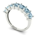 thumbnail image 2 of 1.75 ctw Wedding Band for Women - 18K White Gold Natural Sky Blue Topaz Stackable Eternity Ring, 2 of 6