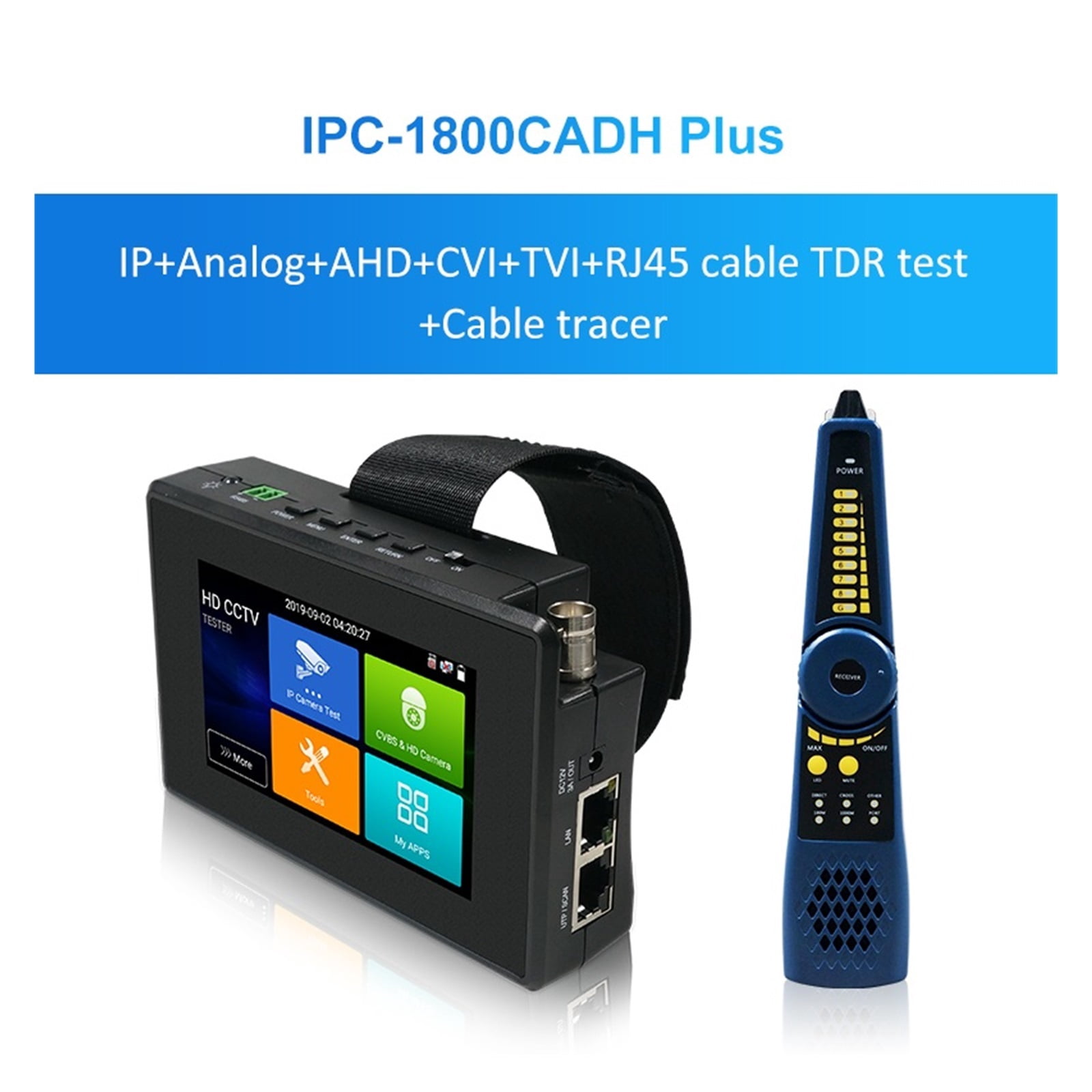 4" Wirst IPC-1800ADH Plus Coaxial HD 4.0 CCTV Tester Monitor With 4K H.265 IP CVI TVI AHD CVBS ALL IN ONE Camera Test