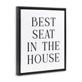 thumbnail image 2 of Stupell Industries Traditional Best Seat Bathroom Toilet Black Floating Frame Canvas Art, 17 x 21, by Lettered and Lined, 2 of 8