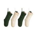 thumbnail image 2 of Dalxymotic Christmas Stocking, Cable Knit Xmas Stocking With Thick Cuff, Classic Large Hanging Christmas Sock, Christmas Decorations Indoor Outdoor for Tree, Fireplace, Mantel, Wall, 2 of 6