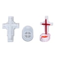 thumbnail image 4 of de Vela de Silicona Epoxi Cristal Cross Májaros Cera de Cera Sunnimix Molde de vela cruzada, 4 of 8