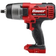 BAUER 63629 20-Volt Hypermax Lithium-Ion 1/2 Inch Impact Wrench with LED Light, Tool Only