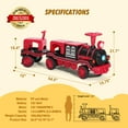 thumbnail image 2 of JOYLDIAS 12V 2 Seater Toy Ride on Train with Detachable Carriage, Music, Train Honk, Lights, High/Low Speed and Storage, Red, 2 of 8