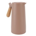 thumbnail image 5 of Thermal Coffee Carafe 1L Temperature Display Double Layer Vacuum Insulation Coffee Dispenser with Wood Handle for Home Brown, 5 of 8