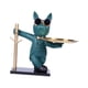 thumbnail image 5 of Estatua creativa de bulldog con bandeja para joyas, llavero y adorno Verde, 5 of 9