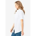 thumbnail image 3 of Woman Within Plus Size Petite Short-Sleeve Button Down Seersucker Shirt, 3 of 6