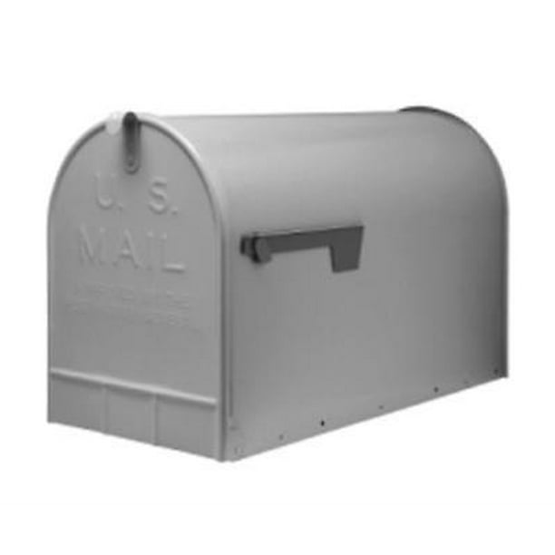 Silver Gray Jumbo T3 Ribbed Galvanized Steel Rural Mailbox Walmart