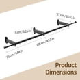 thumbnail image 3 of Luxspire Wall Mounted Clothes Rack, Industrial Pipe Clothing Rack, 41" Heavy Duty Extendable Iron Garment Bar, Multi-Purpose Hanging Rods for Clothes Bedroom, Laundry Room, Closet 1 Pack, Black, 3 of 7