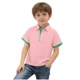 thumbnail image 3 of Avtoify Children's Printed Lapel Button Short Sleeve Pullover Summer Kids Shirt, 3 of 7