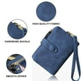 thumbnail image 3 of Apuakthei - Cartera pequeña de piel plegable para mujer, con ranuras para tarjetas, ventana de identificación, monedero con cremallera, 3 of 6