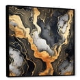thumbnail image 2 of Designart "Glimmering Galaxies in Gold and Grey Marble II" Abstract Framed Wall Art - Gold Abstract Fractal Bedroom Framed Canvas Wall Art, 2 of 6