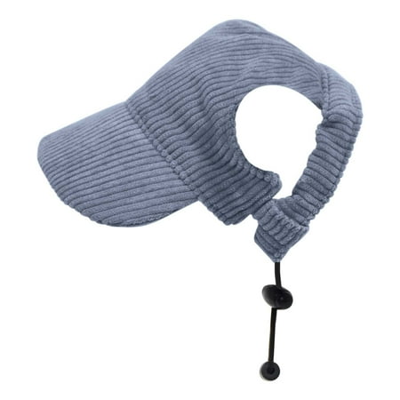 Ihhxbs Dog Hat with Open Ears and Adjustable Strap Breathable Baseball Cap for Walking and Outdoor Play Blue 1 Pc