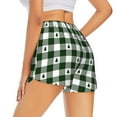 thumbnail image 3 of Haiem Green White Christmas Tree Lumberjack Plaid Women's 2 in 1 Running Shorts - Lightweight Athletic Workout Gym Yoga Breathable Sports Shorts Liner with Phone Pockets-Small, 3 of 9