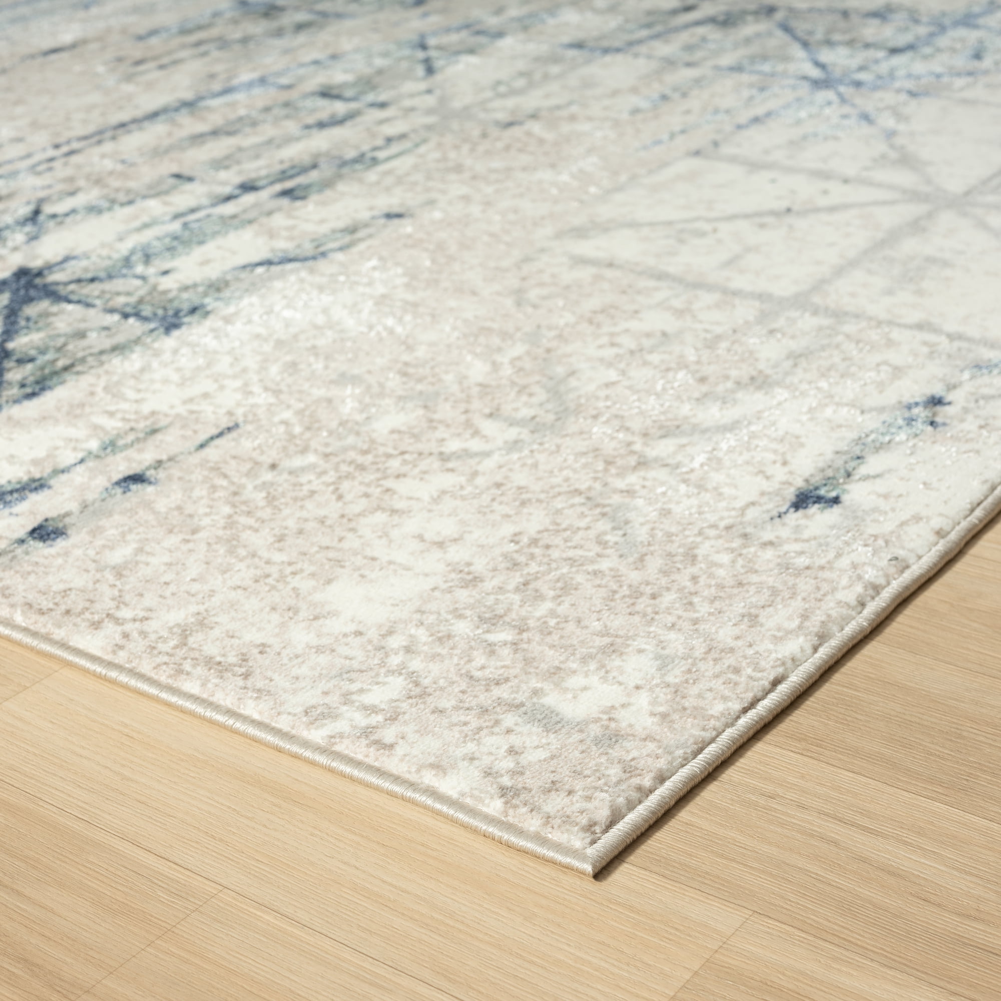 Ox Bay Bethany 2'2" x 3' Blue/Gray Diamond Durable Indoor Area Rug