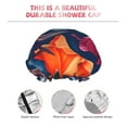 thumbnail image 5 of Kll Tropical Flower Pattern Shower Cap & Bath Cap For Women,Reversible Oversized Waterproof Shower Caps For All Hair Lengths,Elastic Reusable Bathing Hair Cap, 5 of 9