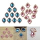 thumbnail image 1 of 20 botones trasera plana BLESIY de perlas imitación manualidades, 1 of 8